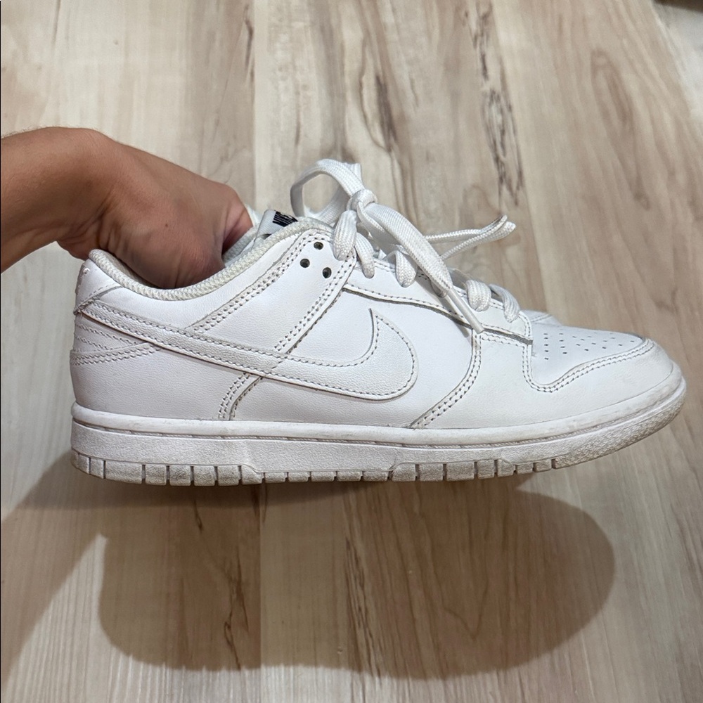 Nike Dunks in Tripple White Low-Top Sneakers - Picture 3 of 5